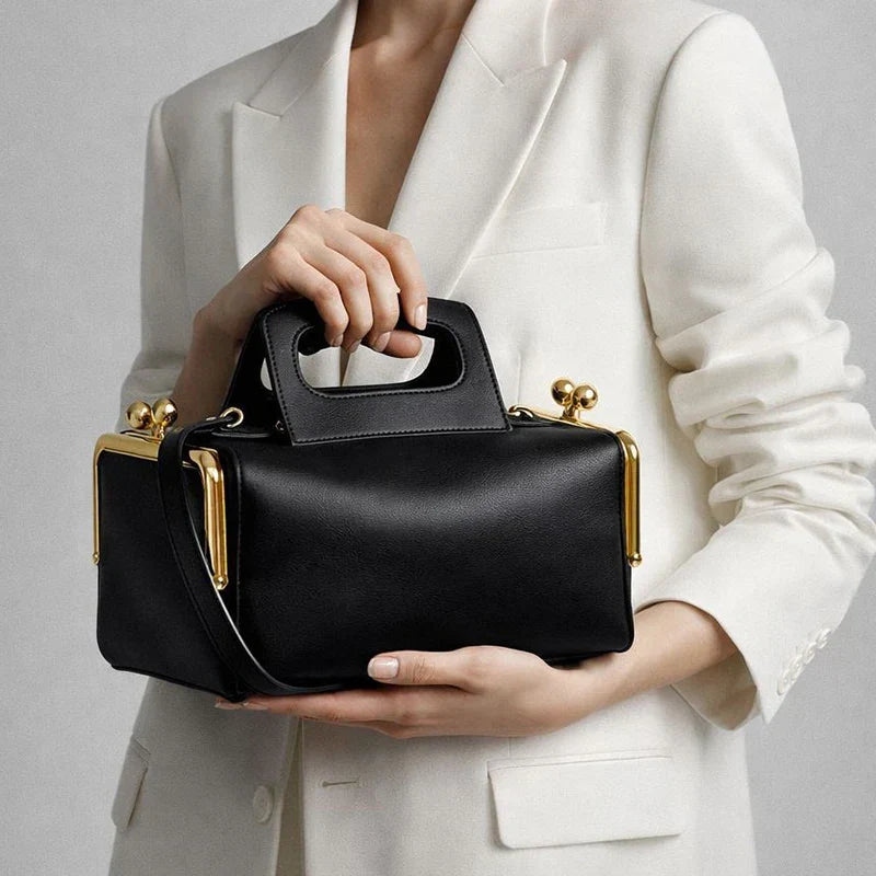 Kiss Lock Shoulder Handbag