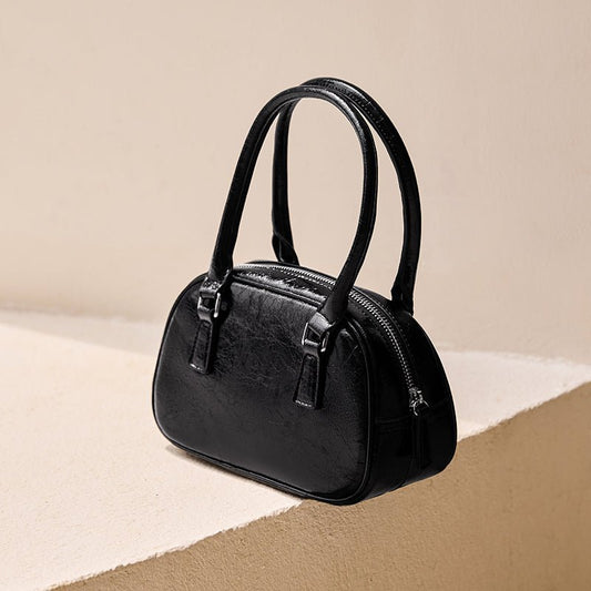 Harlow Glossy Mini Bowling Handbag