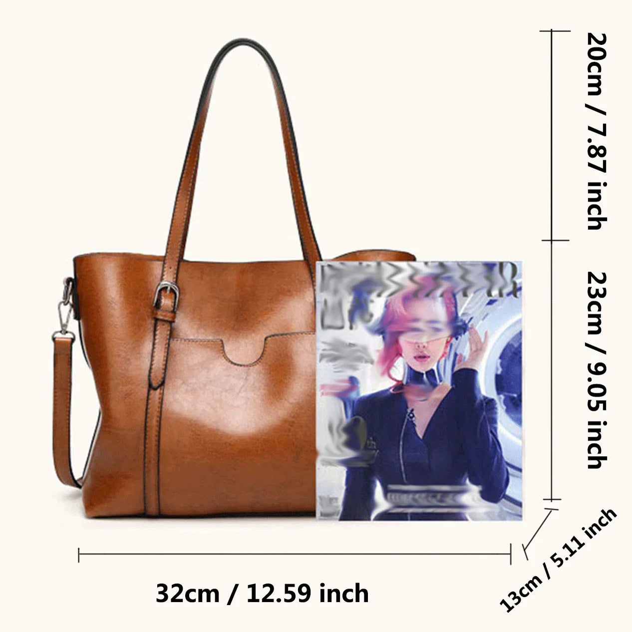 Vintage Leather Shoulder Handbag