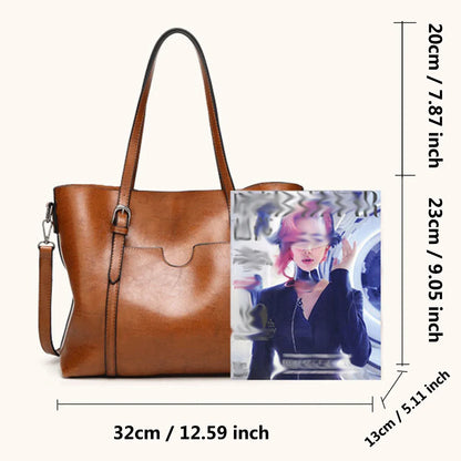 Vintage Leather Shoulder Handbag