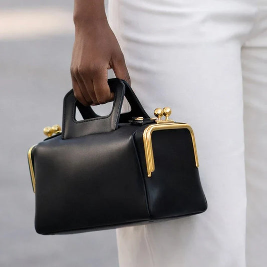 Kiss Lock Shoulder Handbag