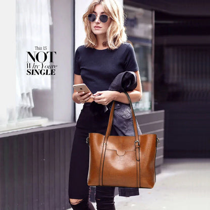 Vintage Leather Shoulder Handbag